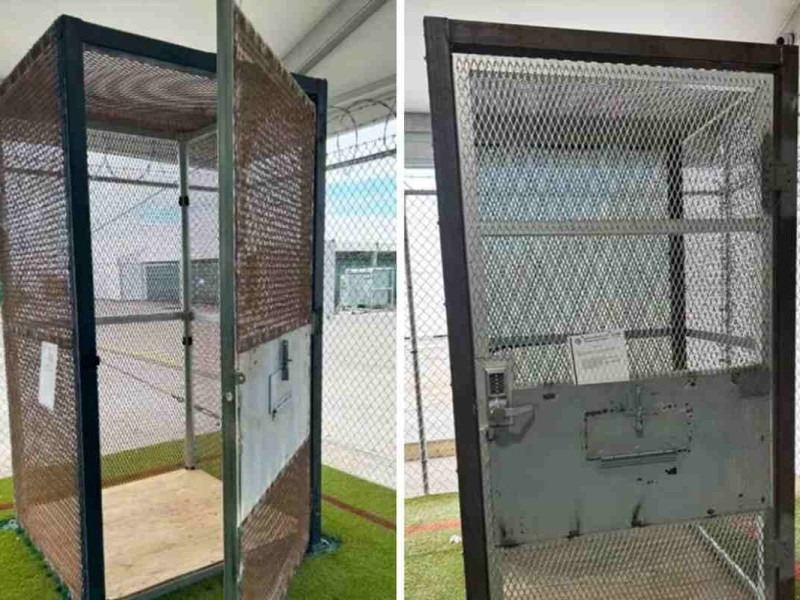 Migrantes en Alligator Alcatraz eran encerrados en jaulas de menos de 2 metros cuadrados
