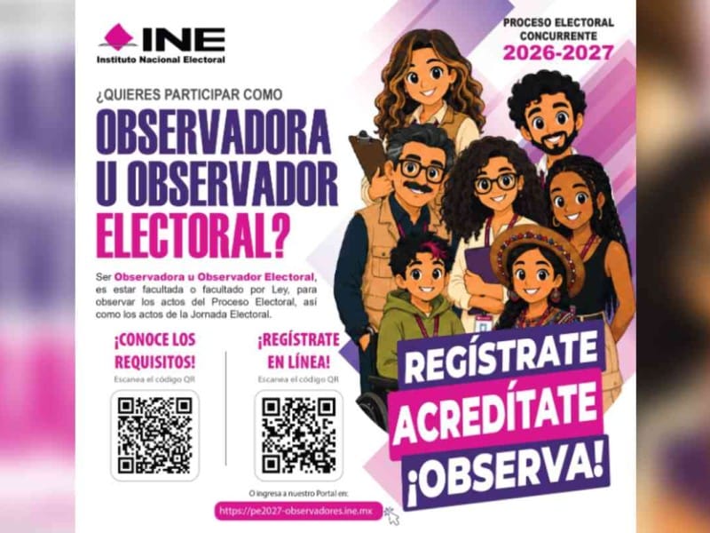 elecciones en México de 2027 regístrate como observador