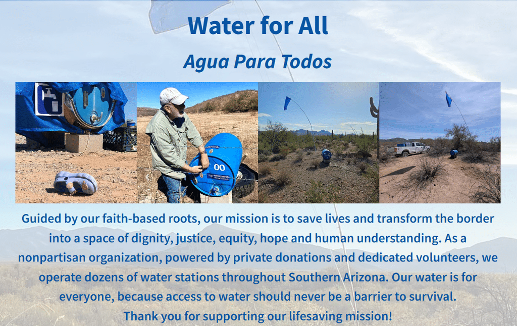 agua en el desierto de Arizona
