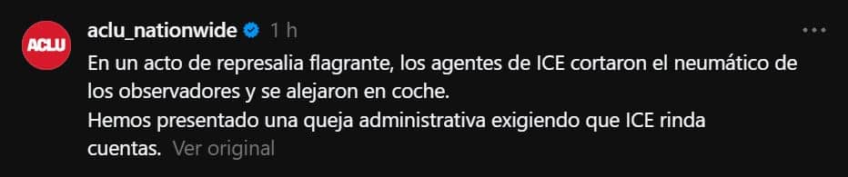 Agentes de ICE poncharon las llantas